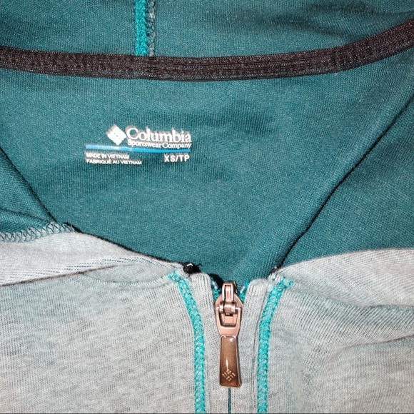 COLUMBIA xsmall zippered hooded gym/yoga jacket - Picture 7 of 8